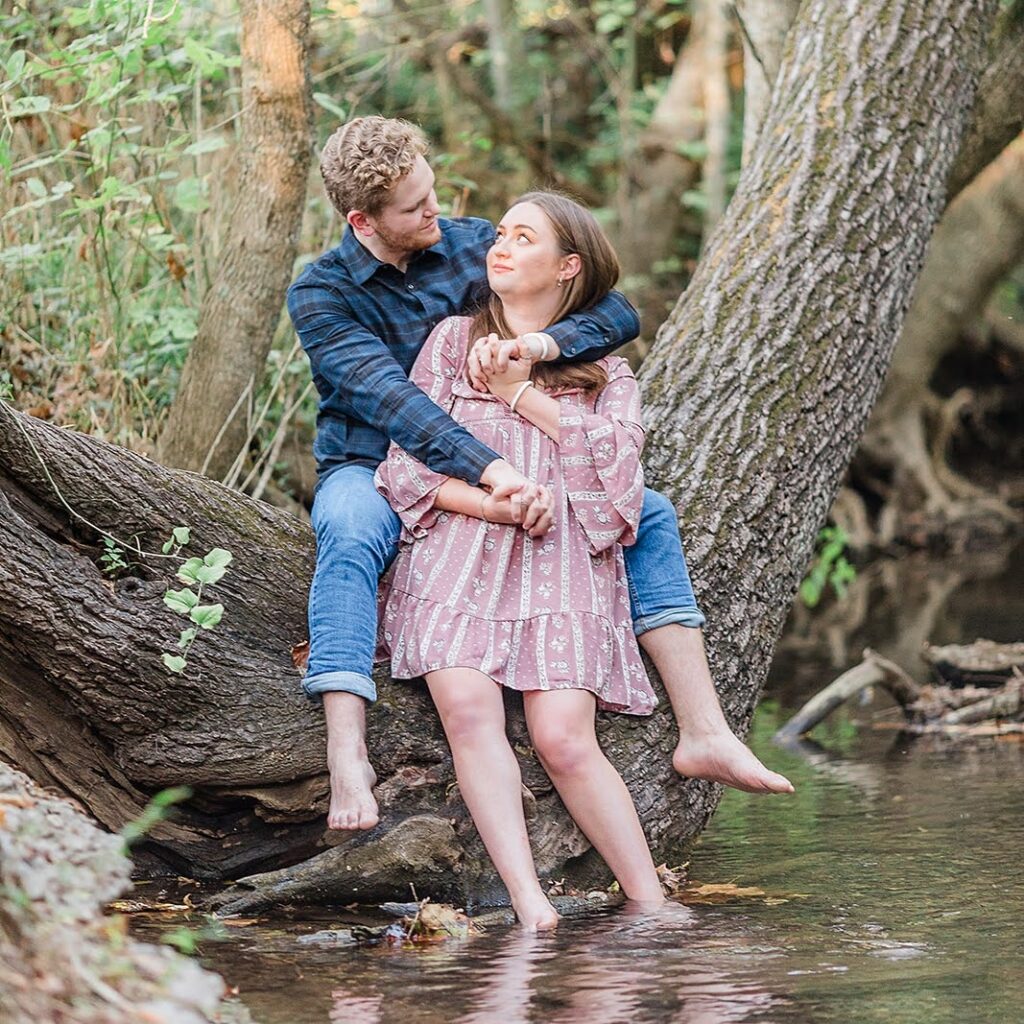 Planning where to take engagement photos.